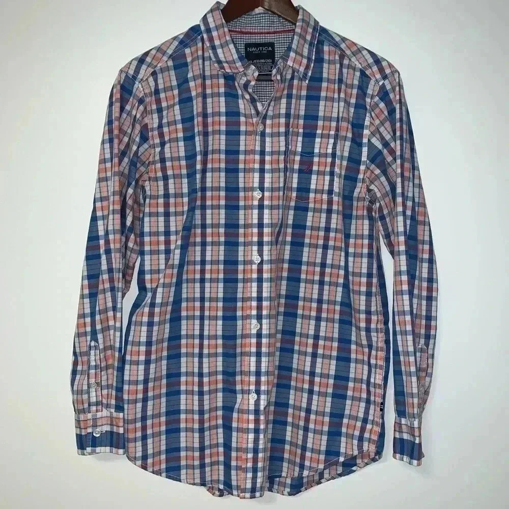 Nautica Boys Long Sleeve Plaid Shirt​​